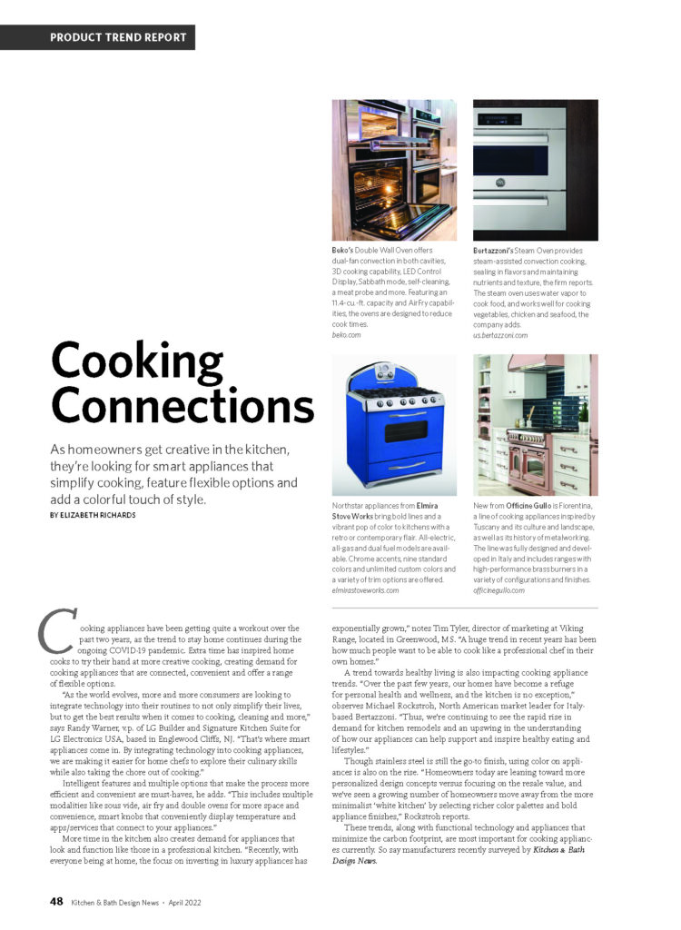 Connected Wall Ovens - Kitchen & Bath Design News